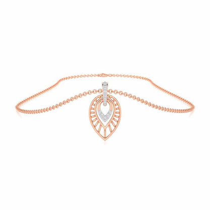 Dazzling Sunbeams Silver Pendant - Rose Gold - Image 3