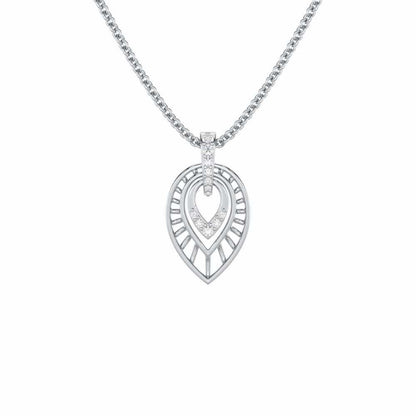 Dazzling Sunbeams Silver Pendant - White Gold - Image 1