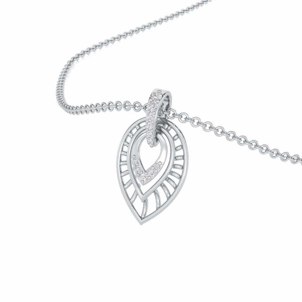Dazzling Sunbeams Silver Pendant - White Gold - Image 2