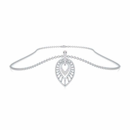 Dazzling Sunbeams Silver Pendant - White Gold - Image 3