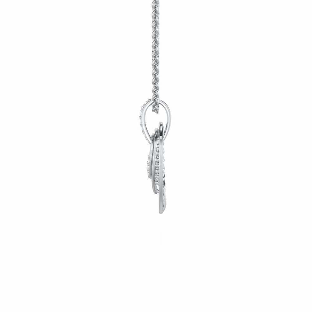 Dazzling Sunbeams Silver Pendant - White Gold - Image 4