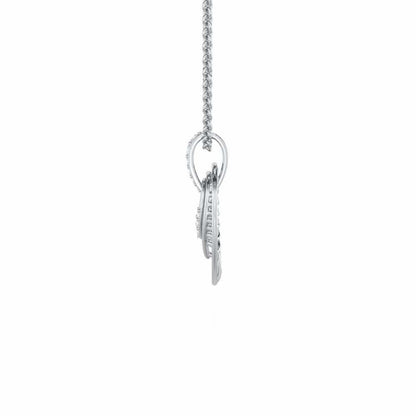 Dazzling Sunbeams Silver Pendant - White Gold - Image 4