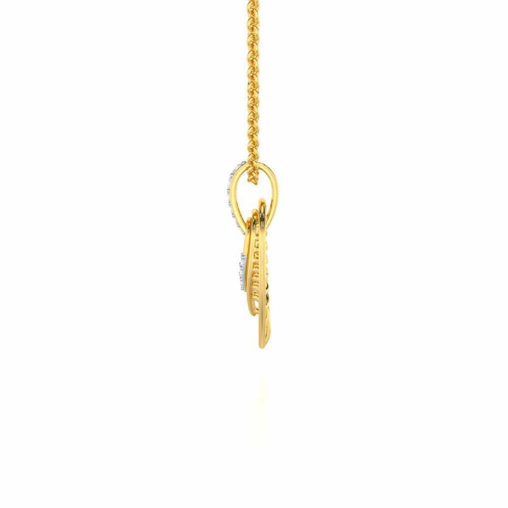 Dazzling Sunbeams Silver Pendant - Yellow Gold - Image 4
