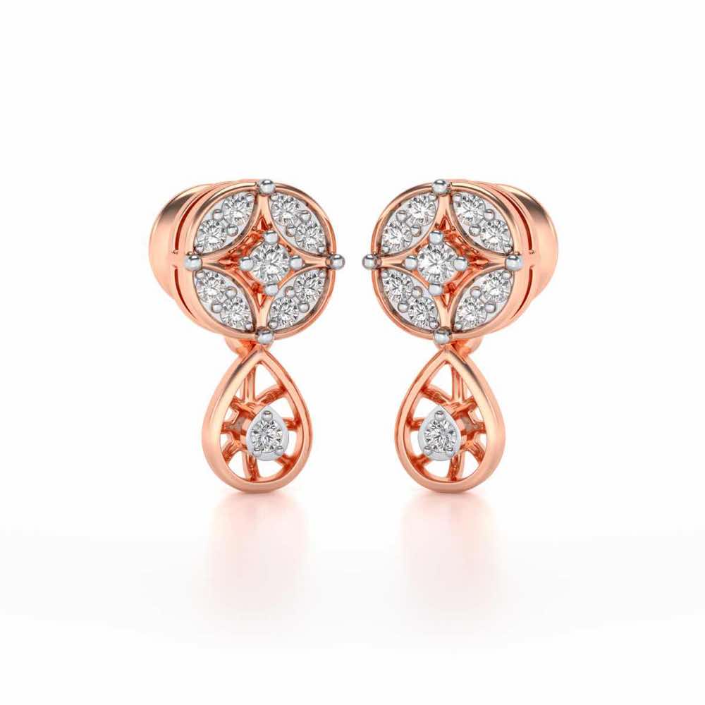 Dea Silver Earrings - Rose Gold - Image 1