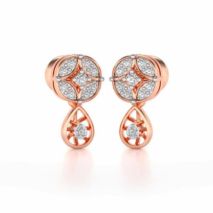 Dea Silver Earrings - Rose Gold - Image 1