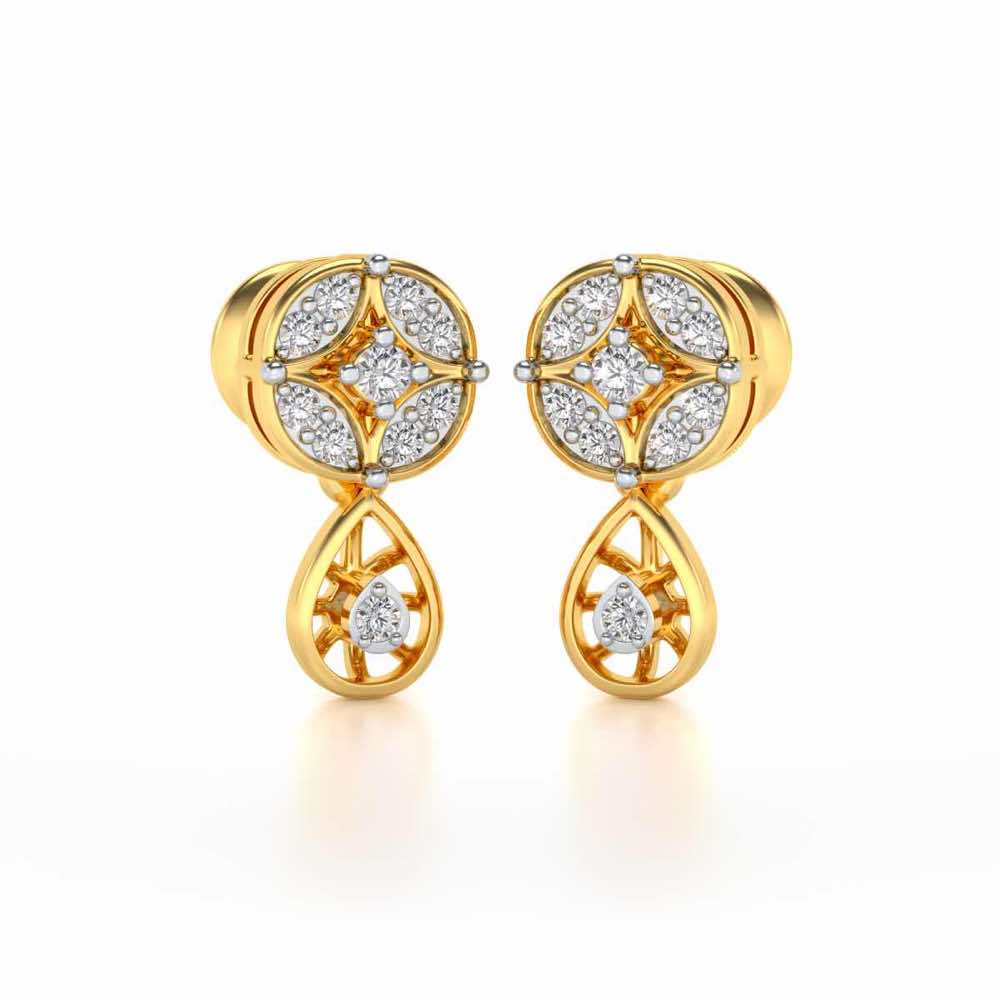 Dea Silver Earrings - Yellow Gold - Image 1