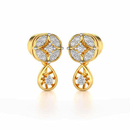 Dea Silver Earrings - Yellow Gold - Image 1