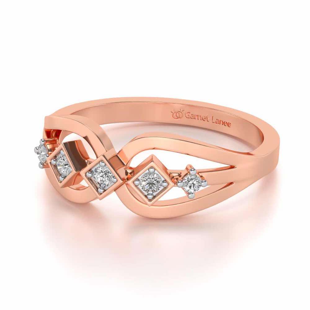 Delectable Shine Silver Ring - Rose Gold - Image 2