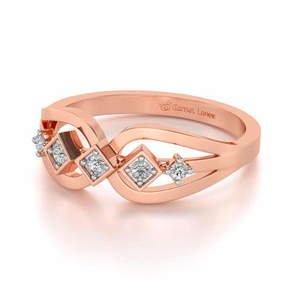 Delectable Shine Silver Ring - Rose Gold - Image 2