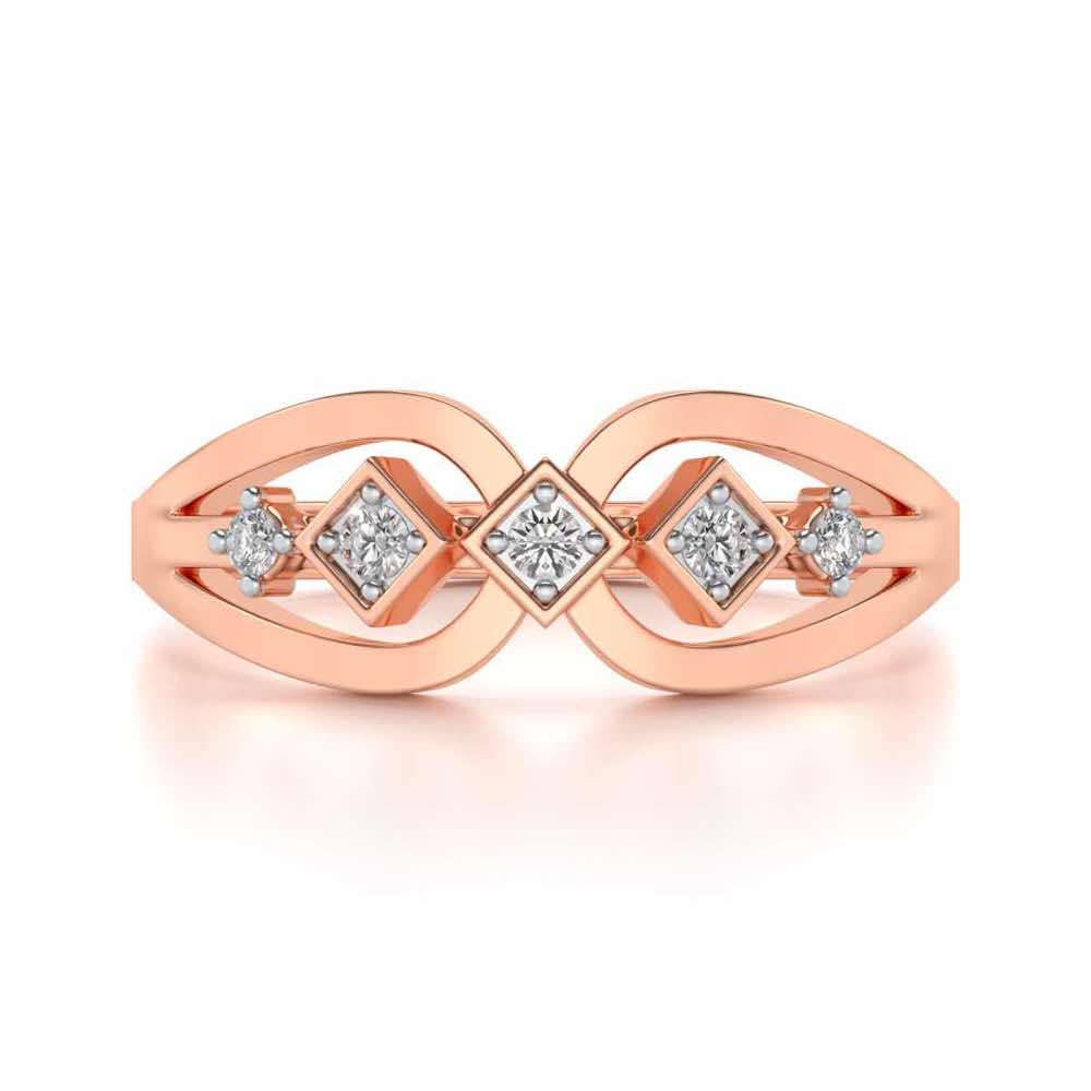 Delectable Shine Silver Ring - Rose Gold - Image 4