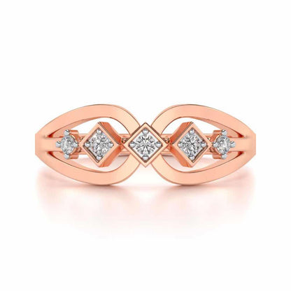 Delectable Shine Silver Ring - Rose Gold - Image 4