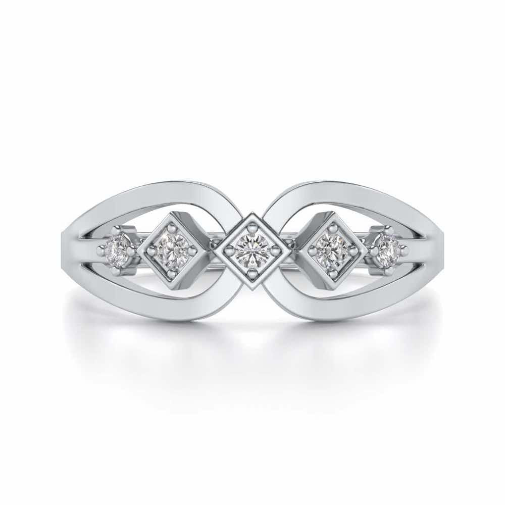 Delectable Shine Silver Ring - White Gold - Image 4