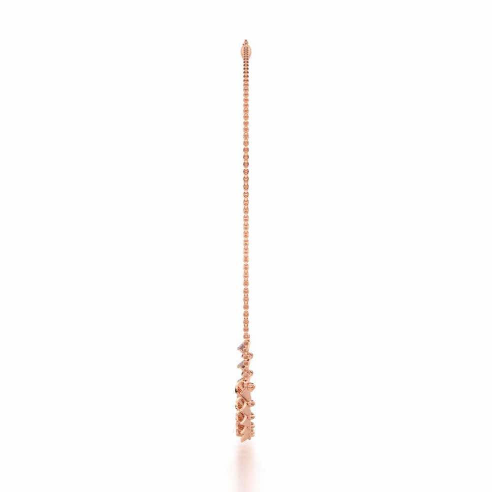 Delicate Diadem Silver Necklace - Rose Gold - Image 4
