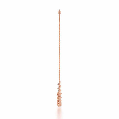 Delicate Diadem Silver Necklace - Rose Gold - Image 4