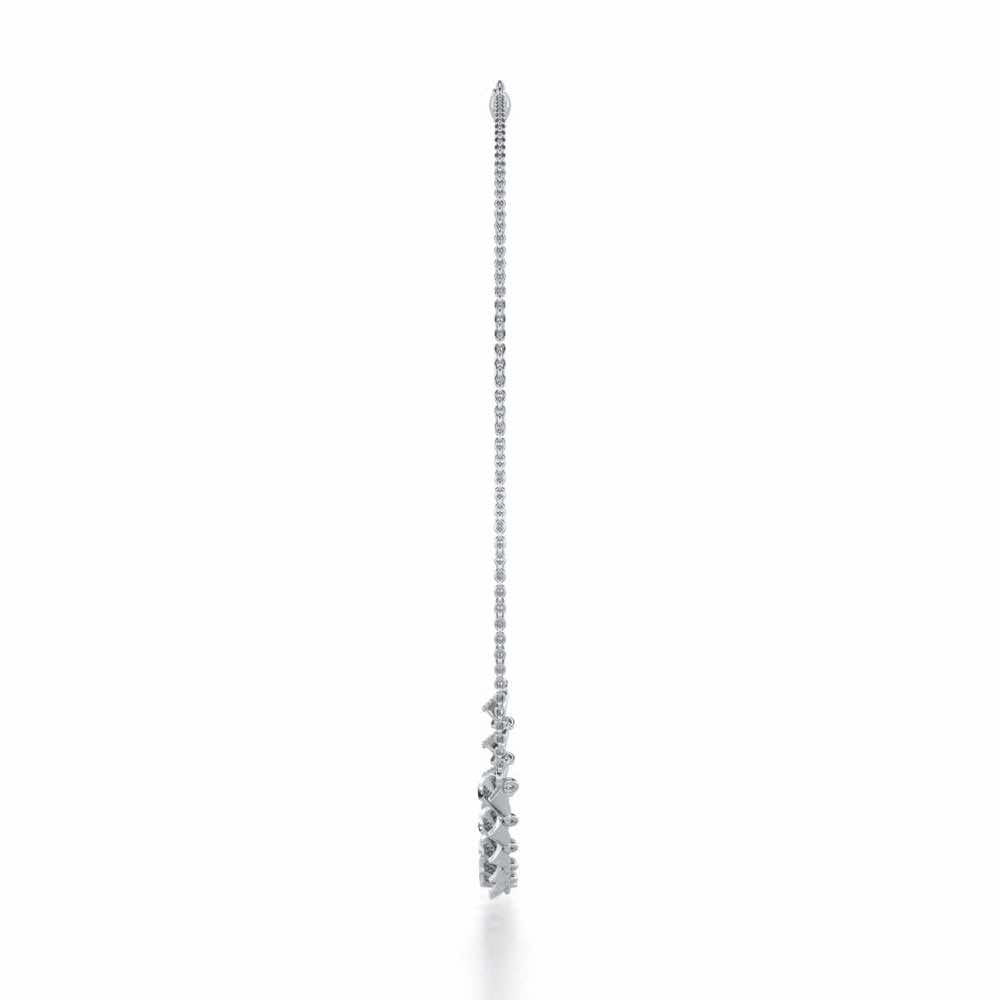 Delicate Diadem Silver Necklace - White Gold - Image 4