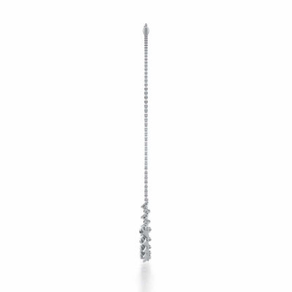 Delicate Diadem Silver Necklace - White Gold - Image 4