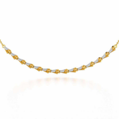 Delicate Diadem Silver Necklace - Yellow Gold - Image 1