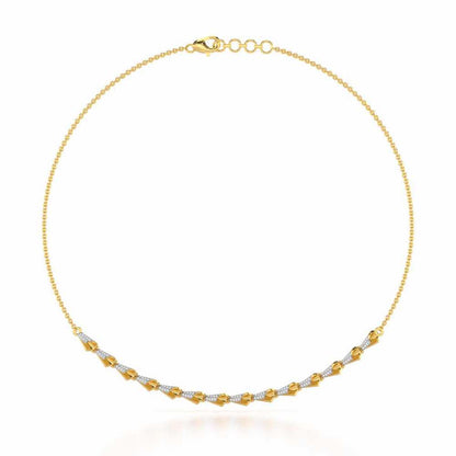Delicate Diadem Silver Necklace - Yellow Gold - Image 2