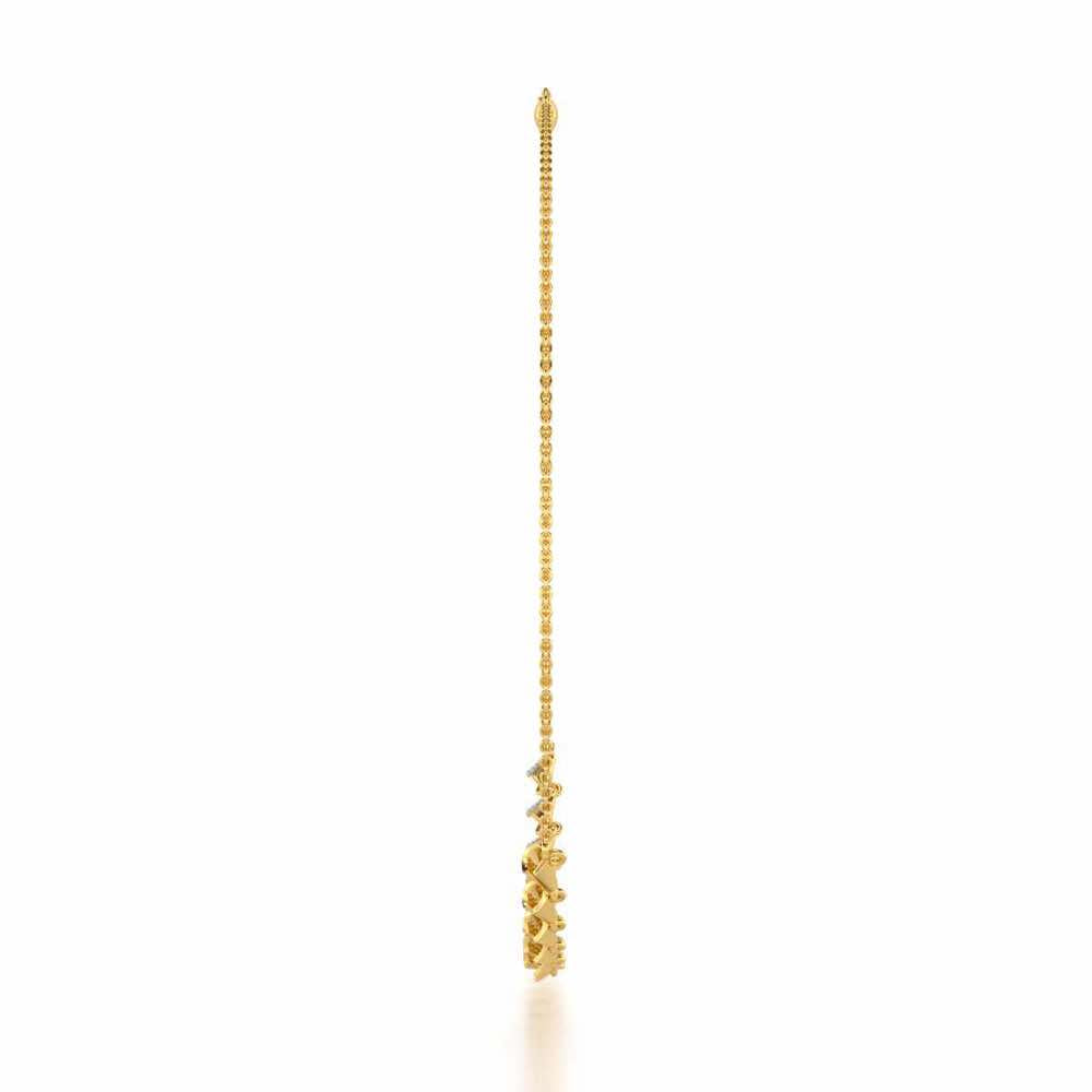 Delicate Diadem Silver Necklace - Yellow Gold - Image 4