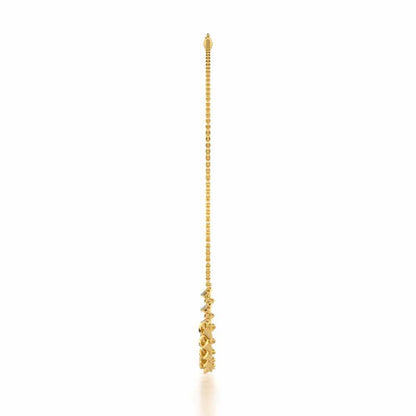 Delicate Diadem Silver Necklace - Yellow Gold - Image 4