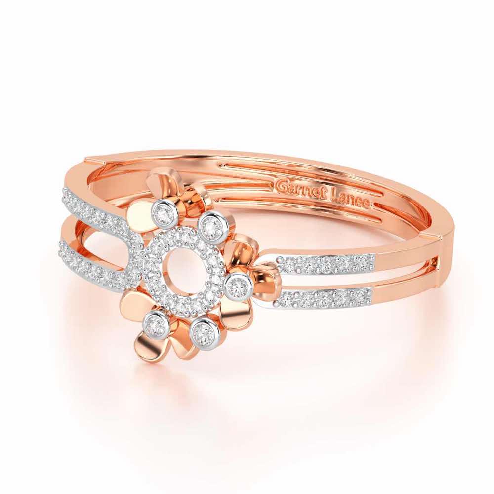 Delicate Glow Silver Ring - Rose Gold - Image 2