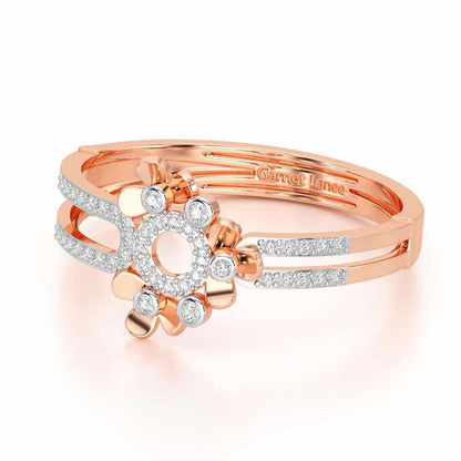 Delicate Glow Silver Ring - Rose Gold - Image 2