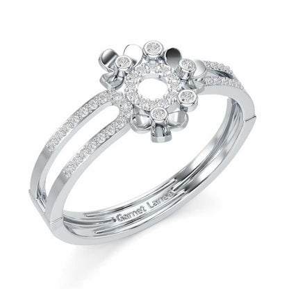Delicate Glow Silver Ring - White Gold - Image 1