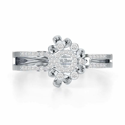 Delicate Glow Silver Ring - White Gold - Image 4