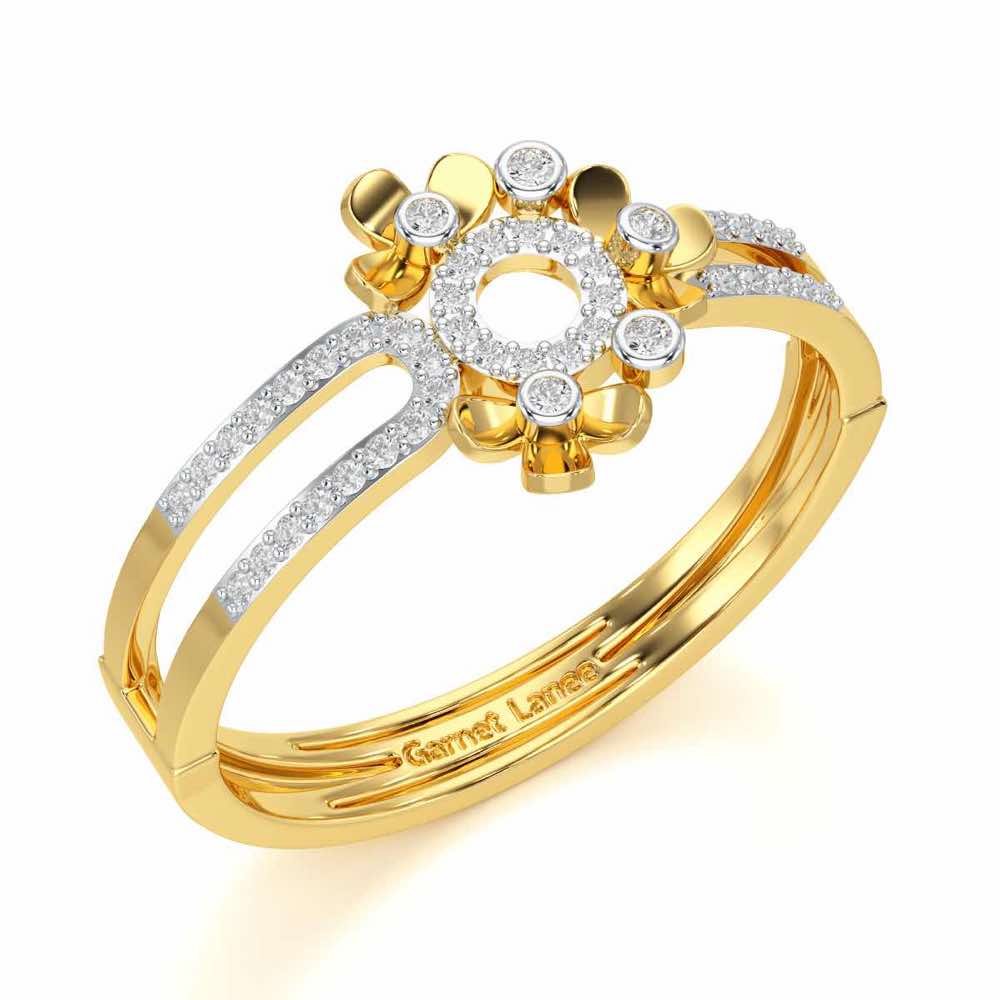 Delicate Glow Silver Ring - Yellow Gold - Image 1