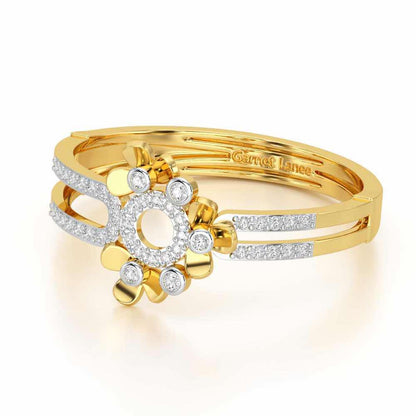 Delicate Glow Silver Ring - Yellow Gold - Image 2