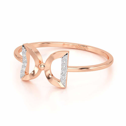Delicate Knot Silver Ring - Rose Gold - Image 2