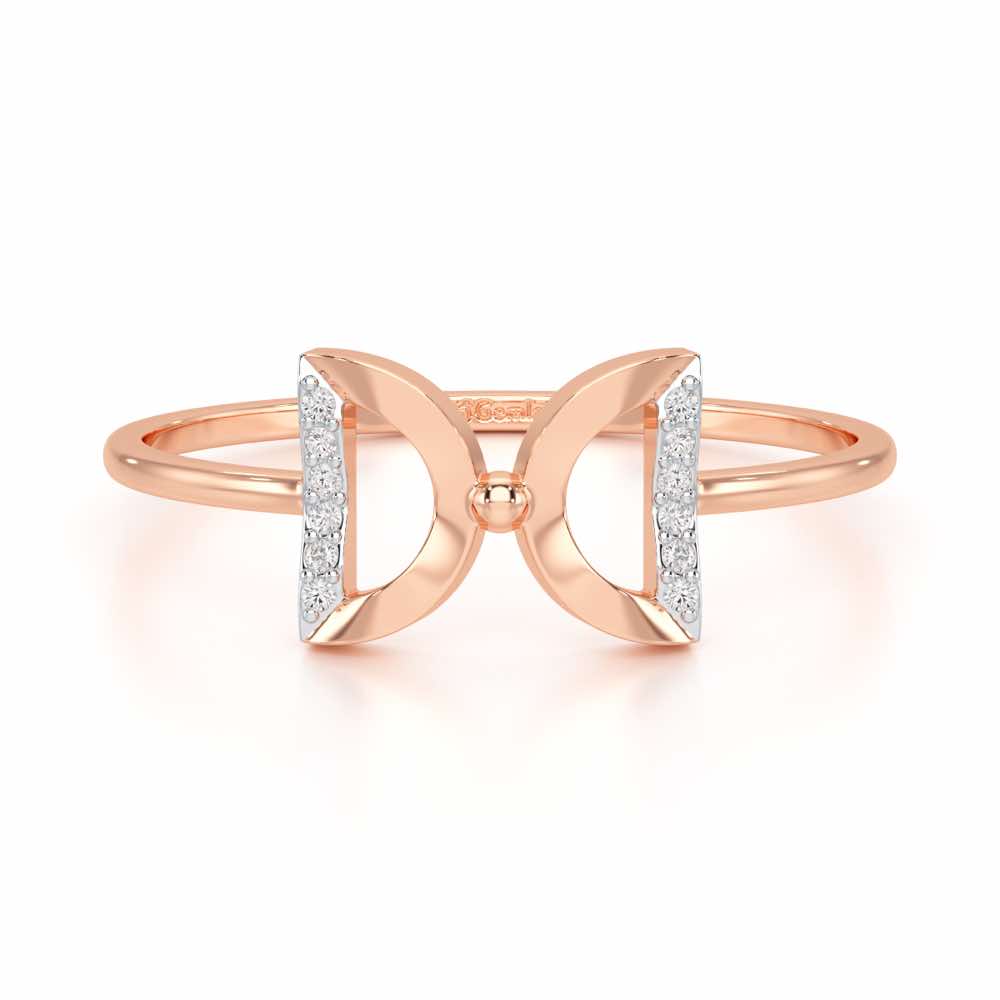 Delicate Knot Silver Ring - Rose Gold - Image 4