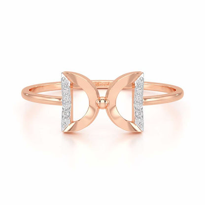 Delicate Knot Silver Ring - Rose Gold - Image 4