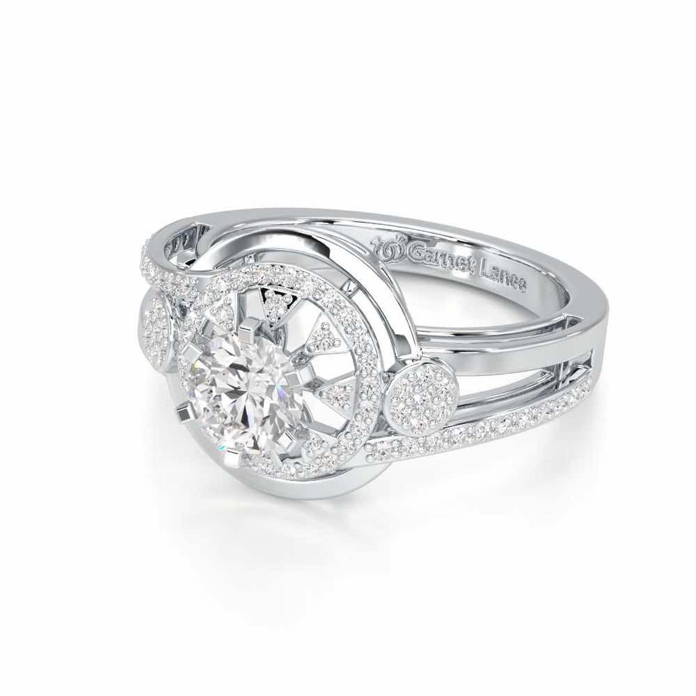 Delicate Luminescence Solitaire Ring - White Gold - Image 2