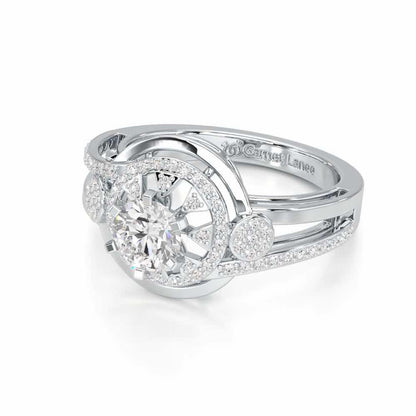 Delicate Luminescence Solitaire Ring - White Gold - Image 2