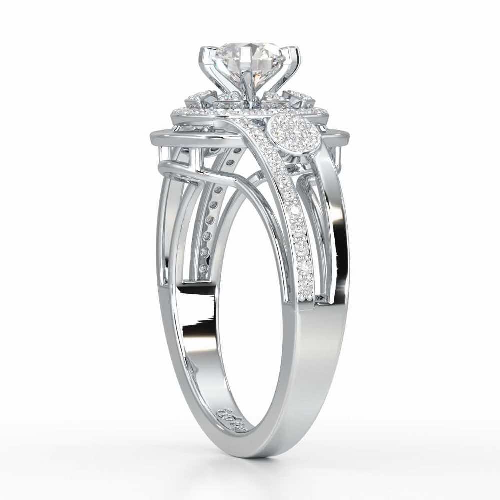 Delicate Luminescence Solitaire Ring - White Gold - Image 3