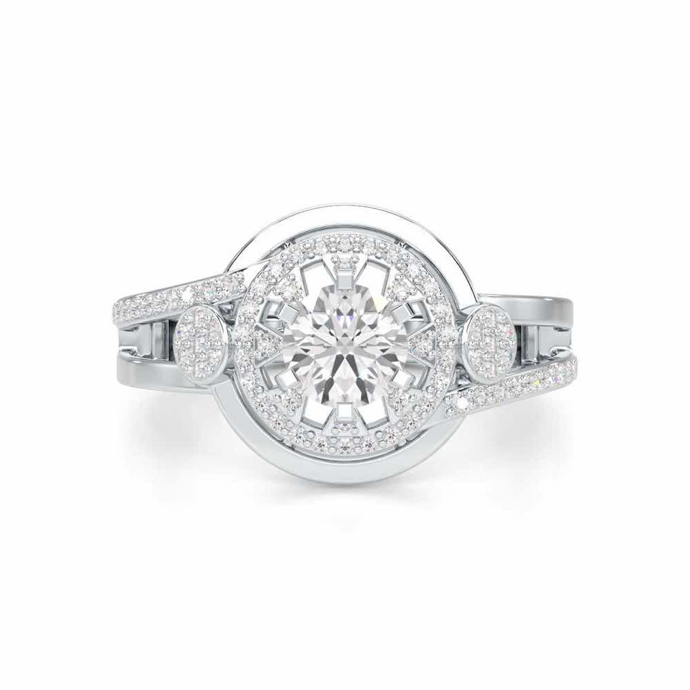 Delicate Luminescence Solitaire Ring - White Gold - Image 4