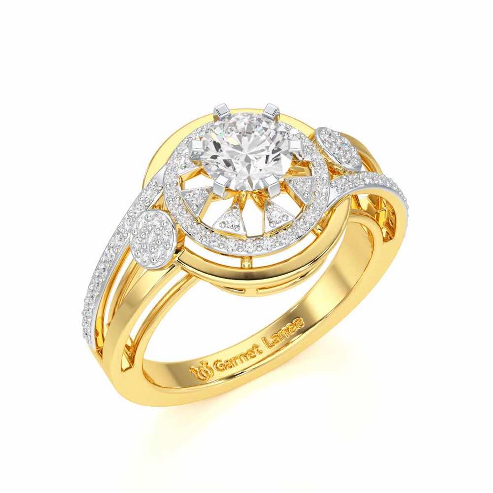 Delicate Luminescence Solitaire Ring - Yellow Gold - Image 1