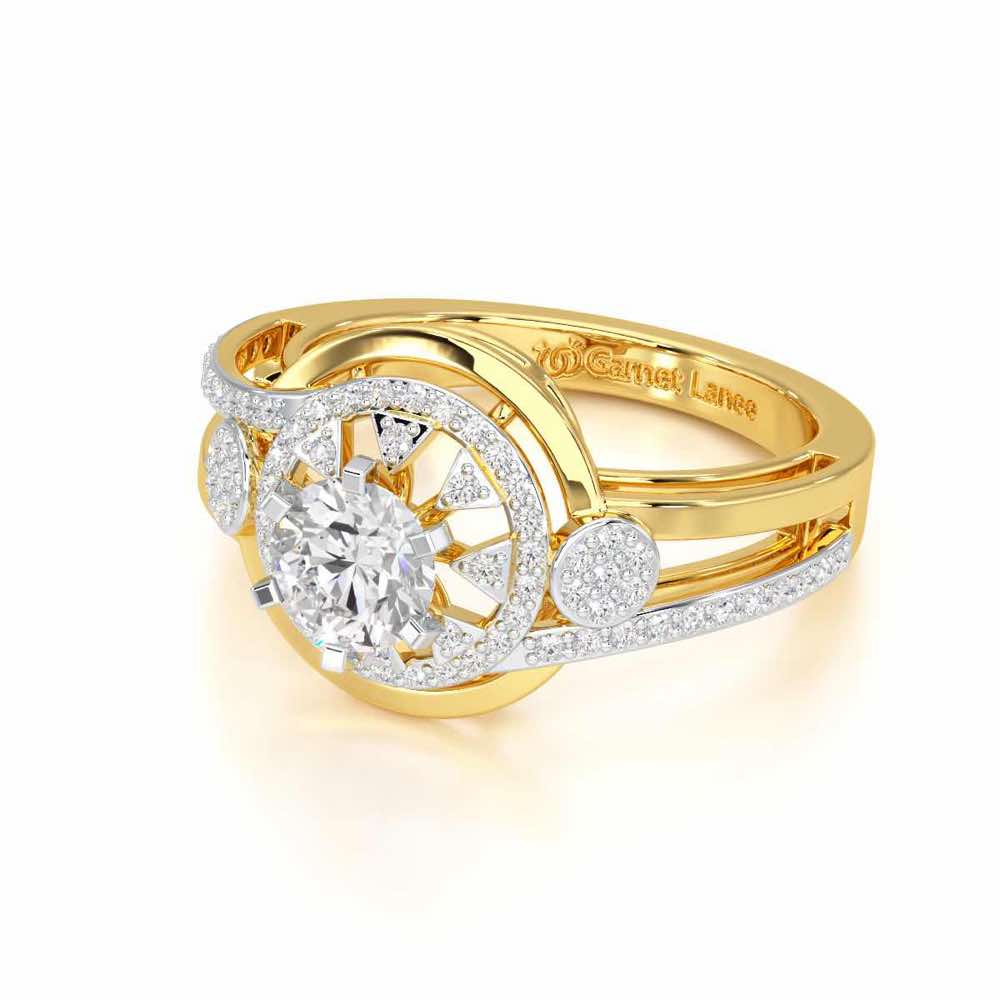 Delicate Luminescence Solitaire Ring - Yellow Gold - Image 2