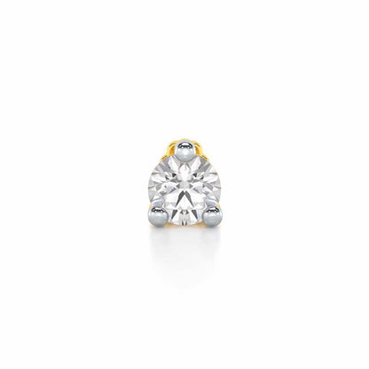 Delicate Shine Silver Nosepin - Yellow Gold - Image 1