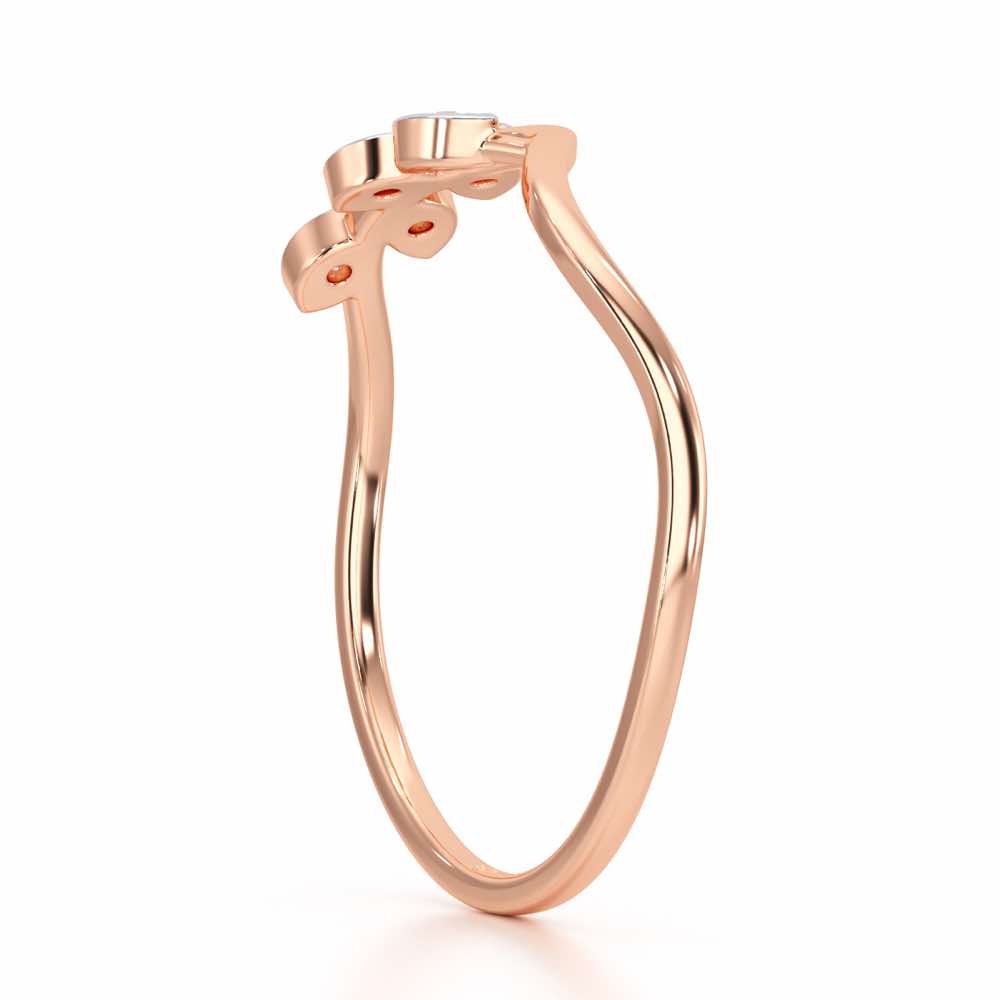 Delicate Vine Silver Ring - Rose Gold - Image 3