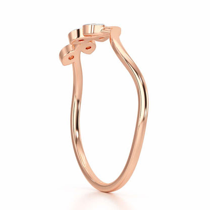 Delicate Vine Silver Ring - Rose Gold - Image 3