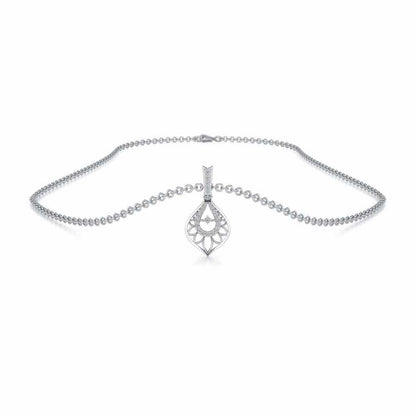 Deluxe Cue Silver Pendant - White Gold - Image 3
