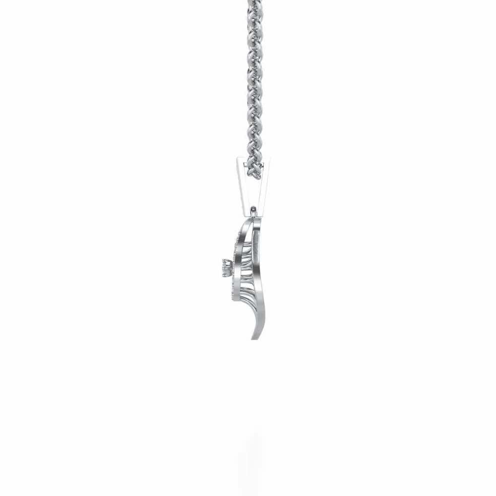 Deluxe Cue Silver Pendant - White Gold - Image 4