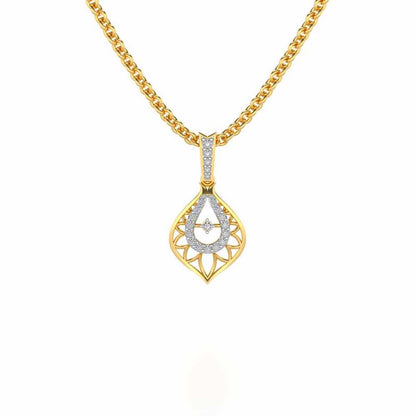 Deluxe Cue Silver Pendant - Yellow Gold - Image 1
