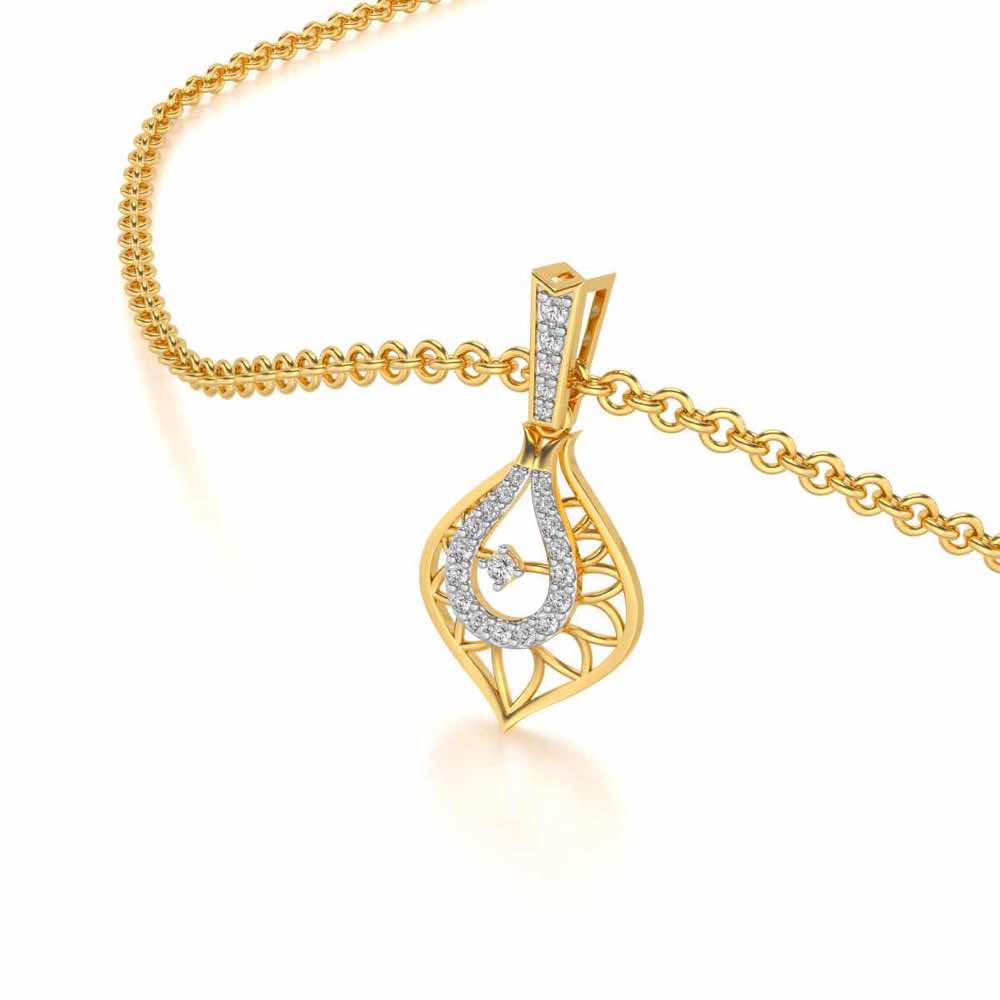 Deluxe Cue Silver Pendant - Yellow Gold - Image 2