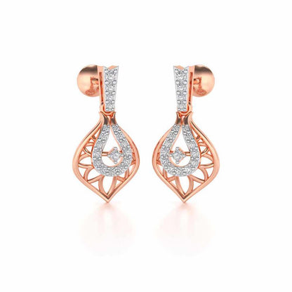 Deluxe Cue Silver Earrings - Rose Gold - Image 2
