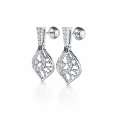 Deluxe Cue Silver Earrings - White Gold - Image 3
