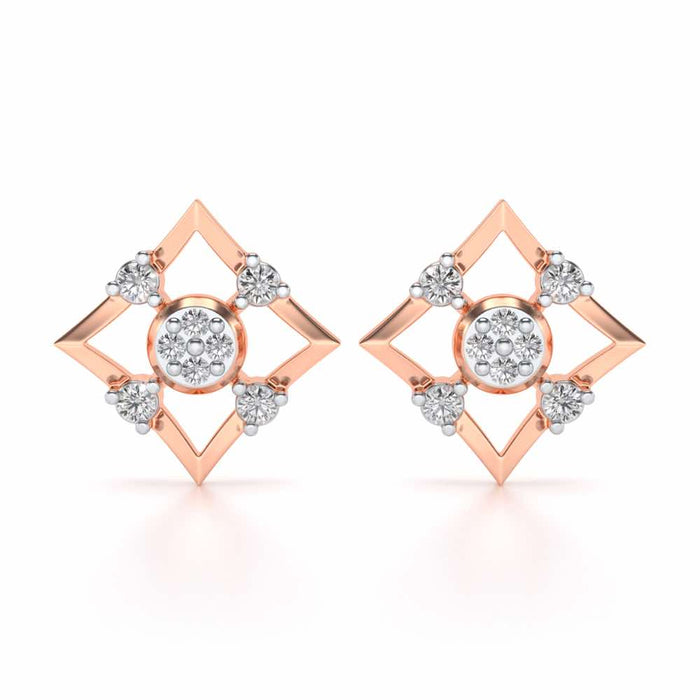 Demoiselle Silver Studs - Rose Gold - Image 1