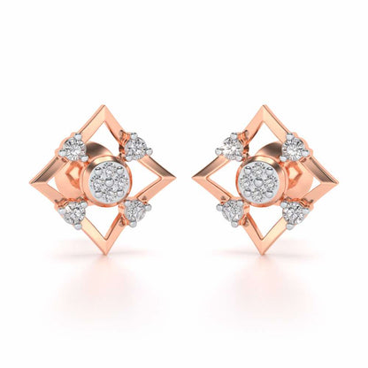 Demoiselle Silver Studs - Rose Gold - Image 2
